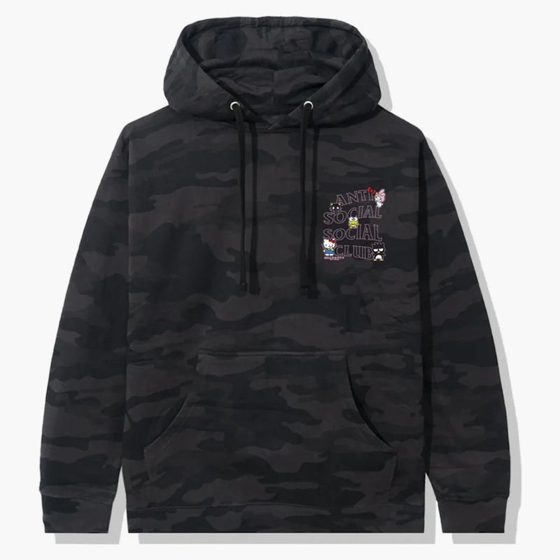 Anti Social Social Club X Hello Kitty och Friends Hoodie Black Camo
