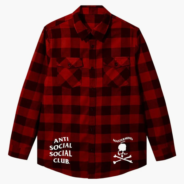 Anti Social Social Club x Mastermind Mmotch Flannel Red/Black