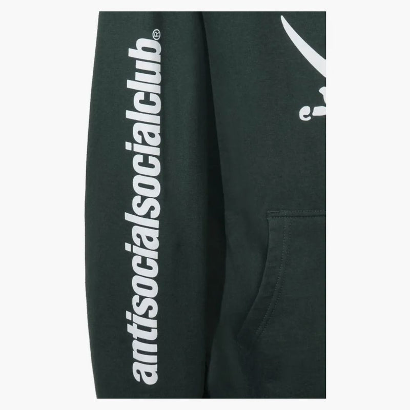 Anti Social Social Club x sousedství 6ix Green Hoodie Hoodie Green