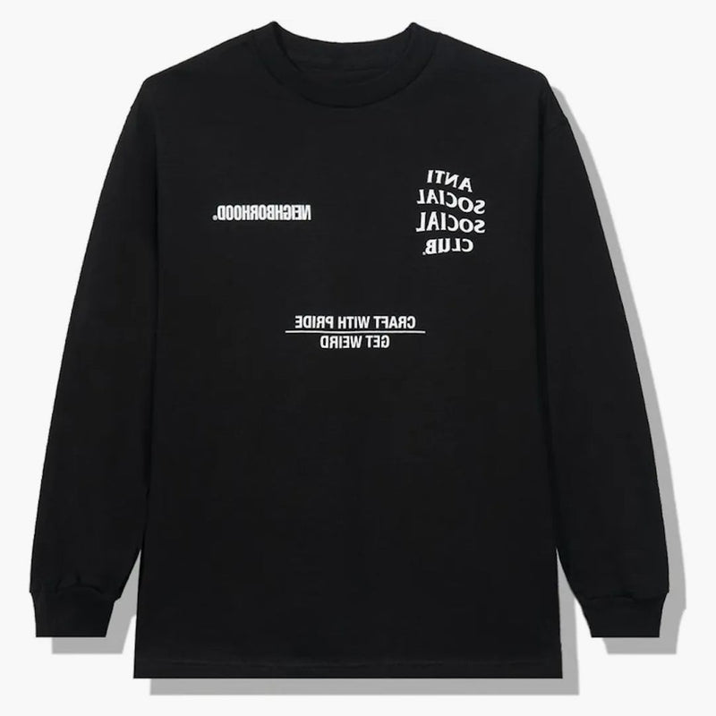 Anti Social Social Club x sousedství AW05 Black Long Sleeve Tee Longsleeve Tea Black