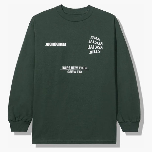 Anti Social Social Club X Neighborhood AW05 Green Long Sleeve Tee Longsleeve Tee Green