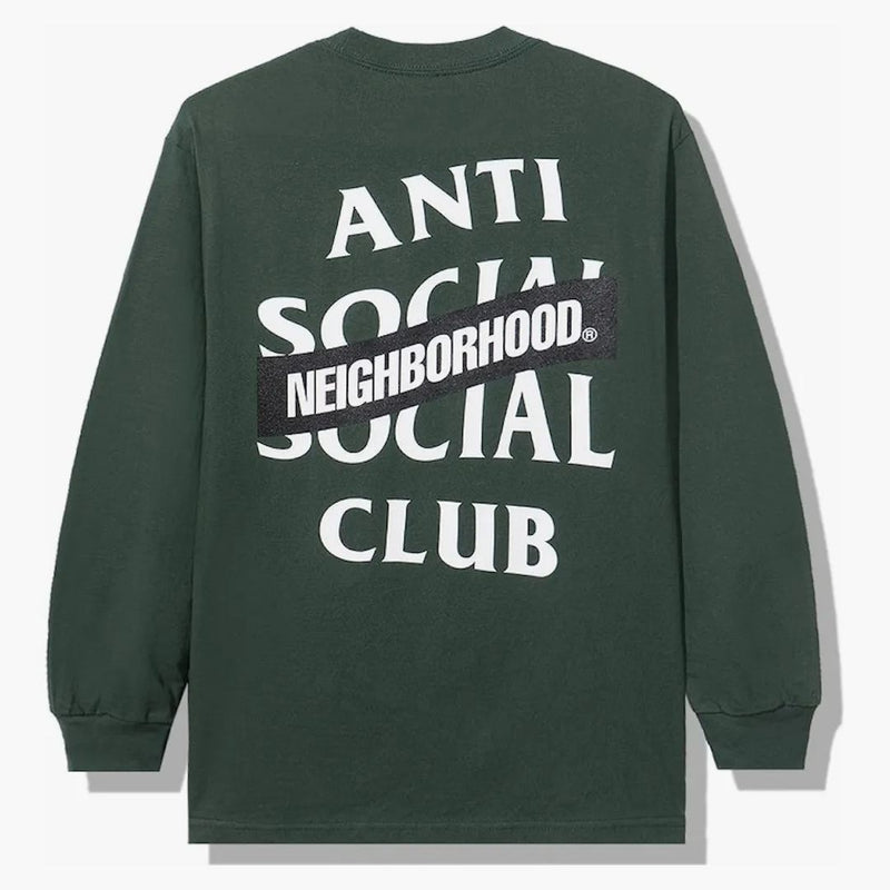 Club sociale anti -social x quartiere AW05 Green Long T -tee tee tee green
