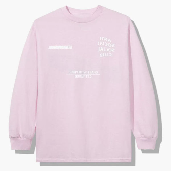 Anti Social Social Club X Neighborhood AW05 Pink Long Sleeve Tee Longsleeve Tea Pink