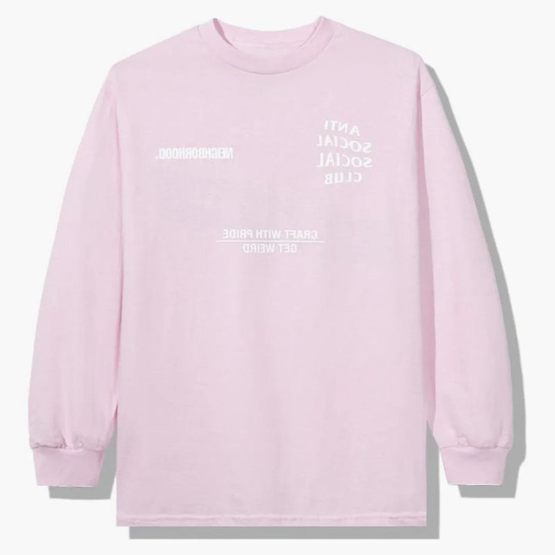 Anti Social Social Club X Neighborhood Aw05 Pink Long Sleeve Tee Longsleeve Tee Pink