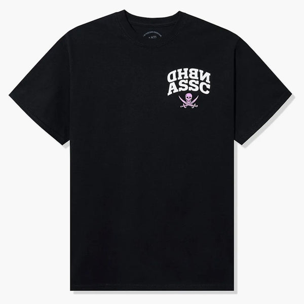 Anti Social Social Club X Neighborhood Reverse Pink Logo Tea Black