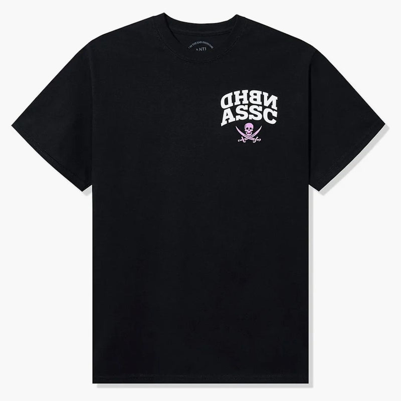 Anti Social Social Club X Neighborhood Reverse Pink Logo Tea Black