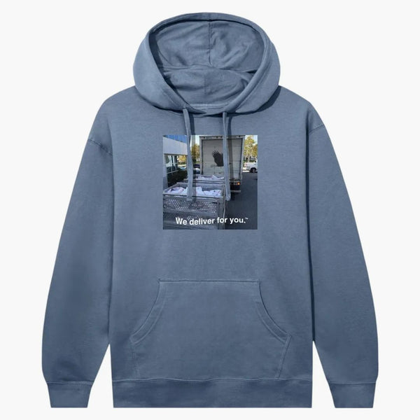 Anti Social Social Club x USPS Leverans Hoodie Storm Blue