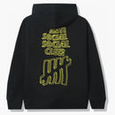 Anti social social club x undefeated hoodie black