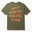 Anti social social club x undefeated paranoid T-shirt olive