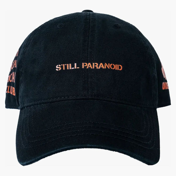 Anti social social club x obesegrad still paranoid cap svart