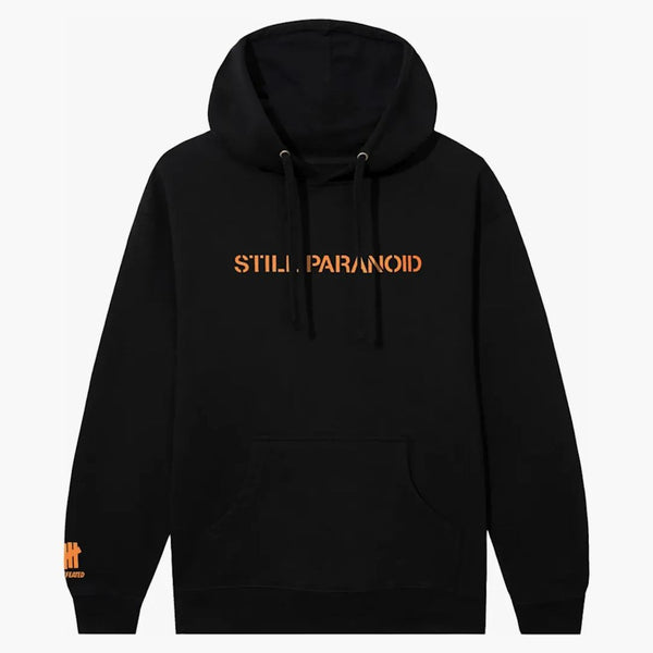 Anti social social club x obesegrad still paranoid hoodie svart