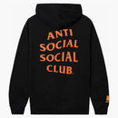 Anti social social club x undefeated still paranoid hoodie black