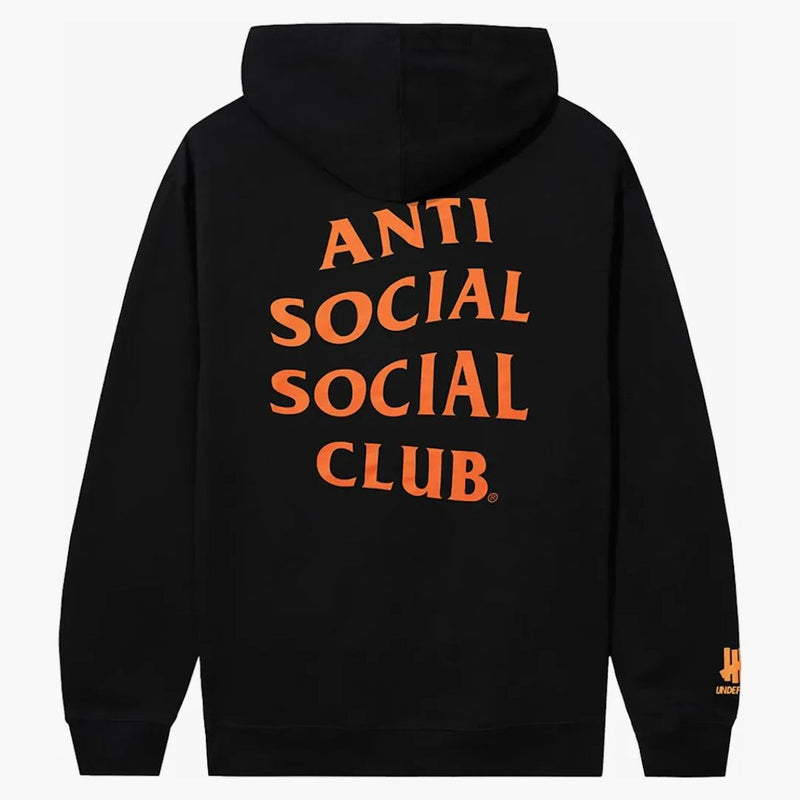Anti social social club x obesegrad still paranoid hoodie svart