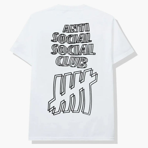 Anti social social club x undefeated tea white
