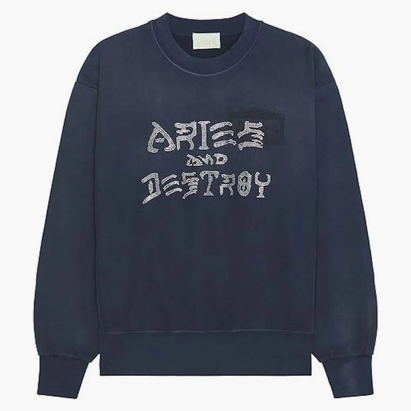 Väduren agged Väduren och förstör diamante crewneck marin