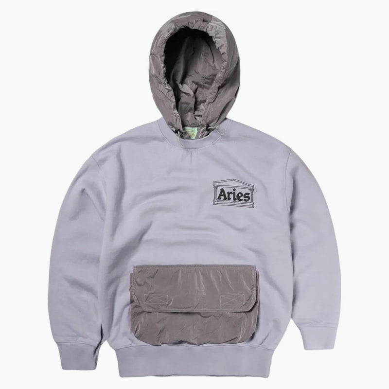 Väduren Nylon Hybrid Hooded Sweatshirt Lilac