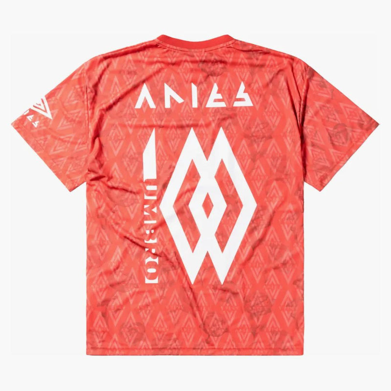Väduren x umbro röda rosor s/s fotbollströja röd