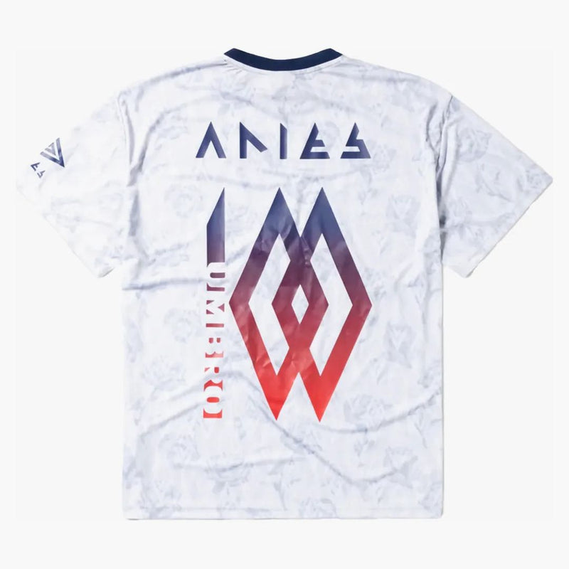 Väduren x umbro vita rosor s/s fotbollströja vit
