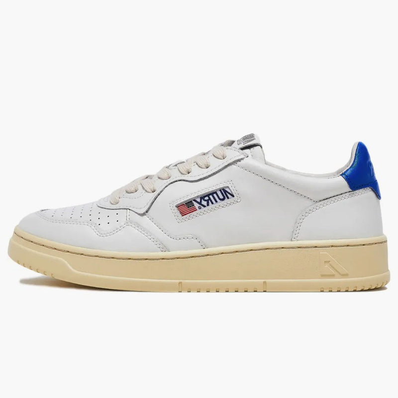 Autry Medalist Leather Low White Azure