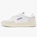 Autry Medalist Leather Low White Beige Suede (women's)