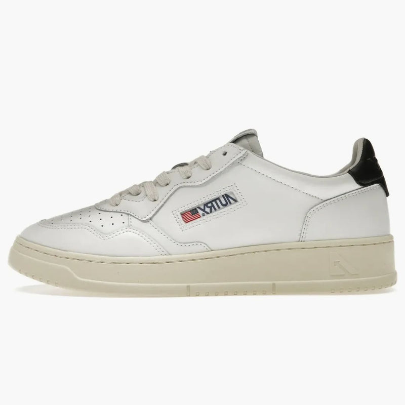 Autry Medalist Leather Low White Black