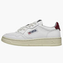Autry medalist Leather Low White Bordeaux (Women's)