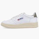 Autry Medalist Leather Low White Covert Green (women's)