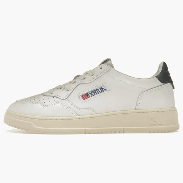 Autry Medalist Leather Low White Dark Blue