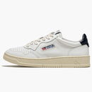 Autry medalist Leather Low White Dark Blue (Women's)