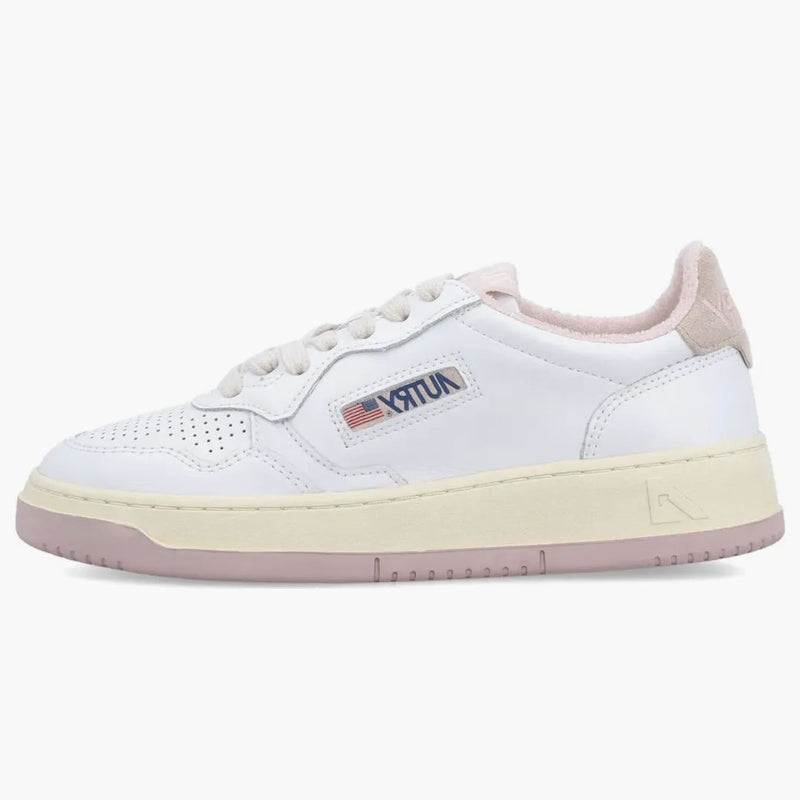 Autry medalist Leather Low White Powder Pink (Women's)