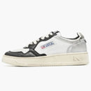 Autry Medalist Super Vintage Leather Low White Black Silver (women's)
