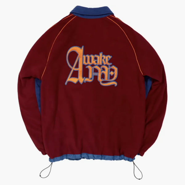 Awake Baseball Fleece Bunda Burgundsko/Blue