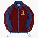 Awake Baseball Fleece Jacket Burgundy/blue