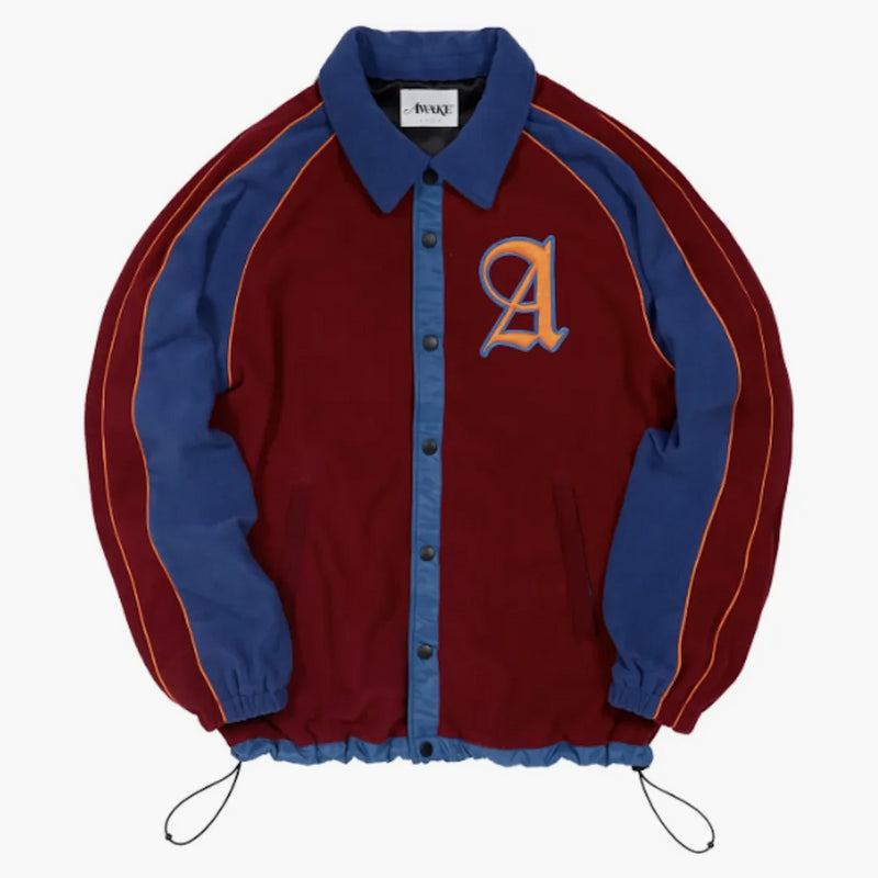 Awake Baseball Fleece Bunda Burgundsko/Blue