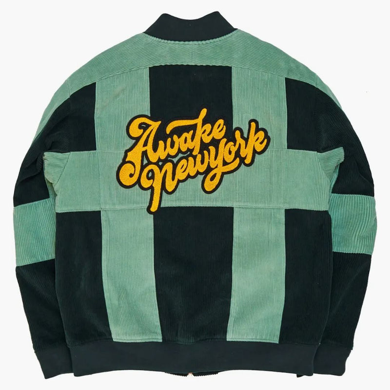 Awake Chenille Patch Corduroy Logo Bunda Green