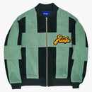 Sveglia la giacca logo di velluto a velluto di patch di Chenille verde