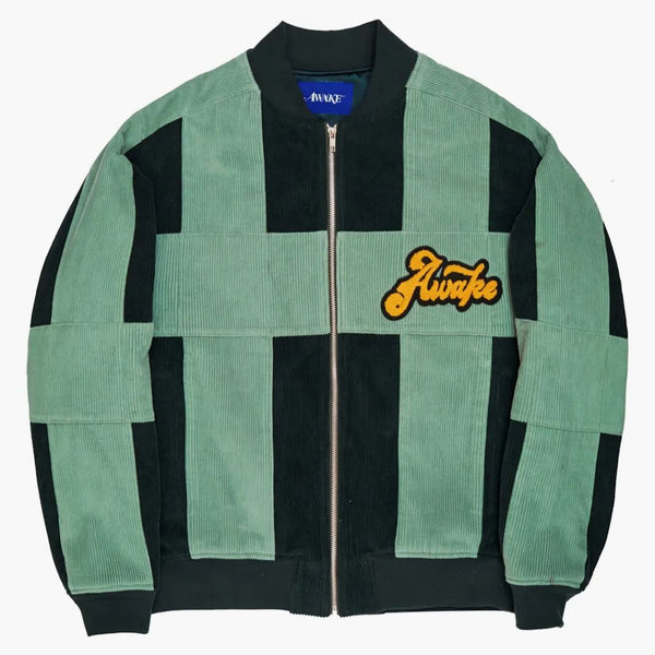 Awake Chenille Patch Corduroy Logo Bunda Green
