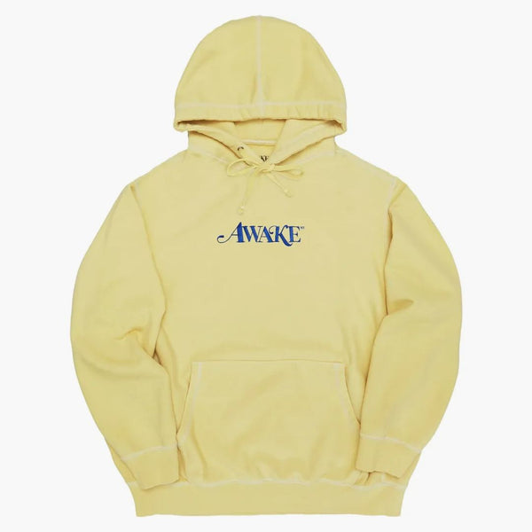Vzhůru vyšívané logo mikina světle žlutá