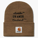 Awake Ny X Carhartt Wip Un Amor Beanie Brown
