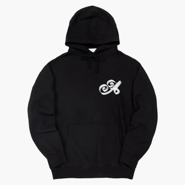 Vzhůru pásbonová skript Logo Hoodie Black