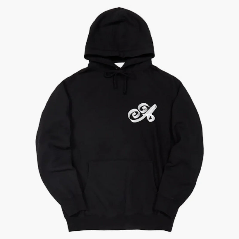 Vzhůru pásbonová skript Logo Hoodie Black