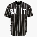 Bait Sluggers Pinstripe Baseball Jersey Black/white