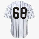 Bait Sluggers Pinstripe Baseball Jersey White/black