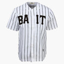 Bait Sluggers Pinstripe Baseball Jersey White/black