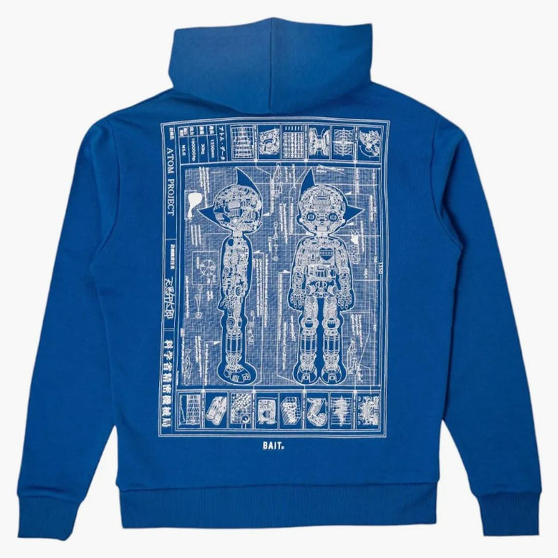 Bait X Astro Boy Fall Blueprint Hoodie Blue