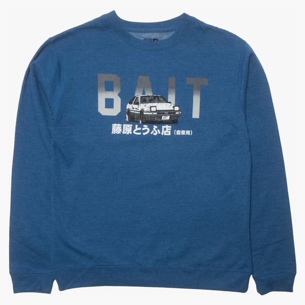 Bait X Initial D Bait Logo Design Crewneck Blue