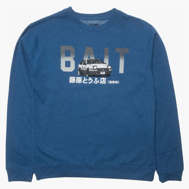 Bait X Initial D Bait Logo Design Crewneck Blue