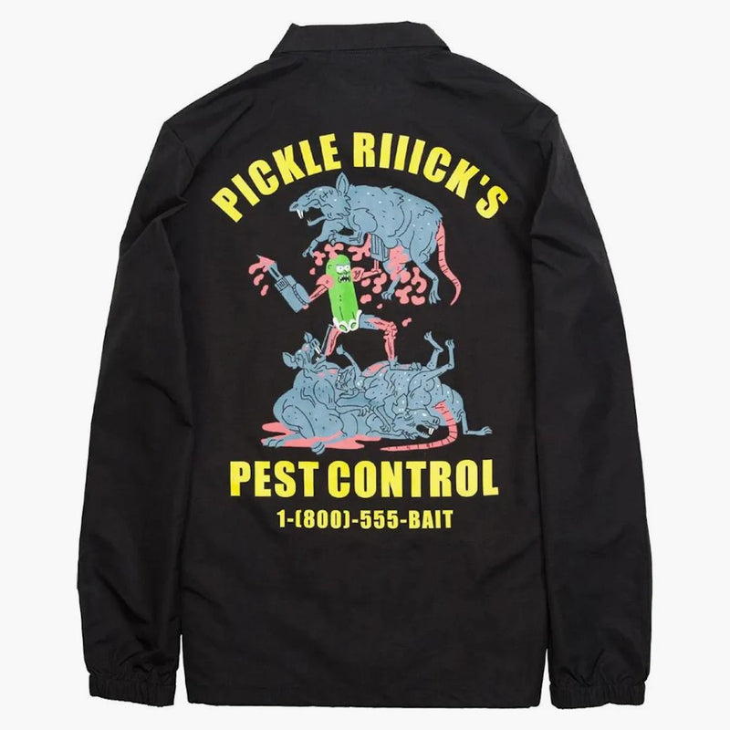 Bait X Rick And Morty Pickle Rick Coaches Jacket Black