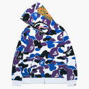 BAPE 18 aniversario Hong Kong tiburón con sudadera con sudadera con cremallera completa púrpura