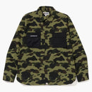 Bape 1st Camo Outdoor Detail Pocket Relaxed Fit Shirt Green